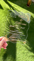 Faire-part de mariage plexiglas transparent – photo 1 | Mapinou