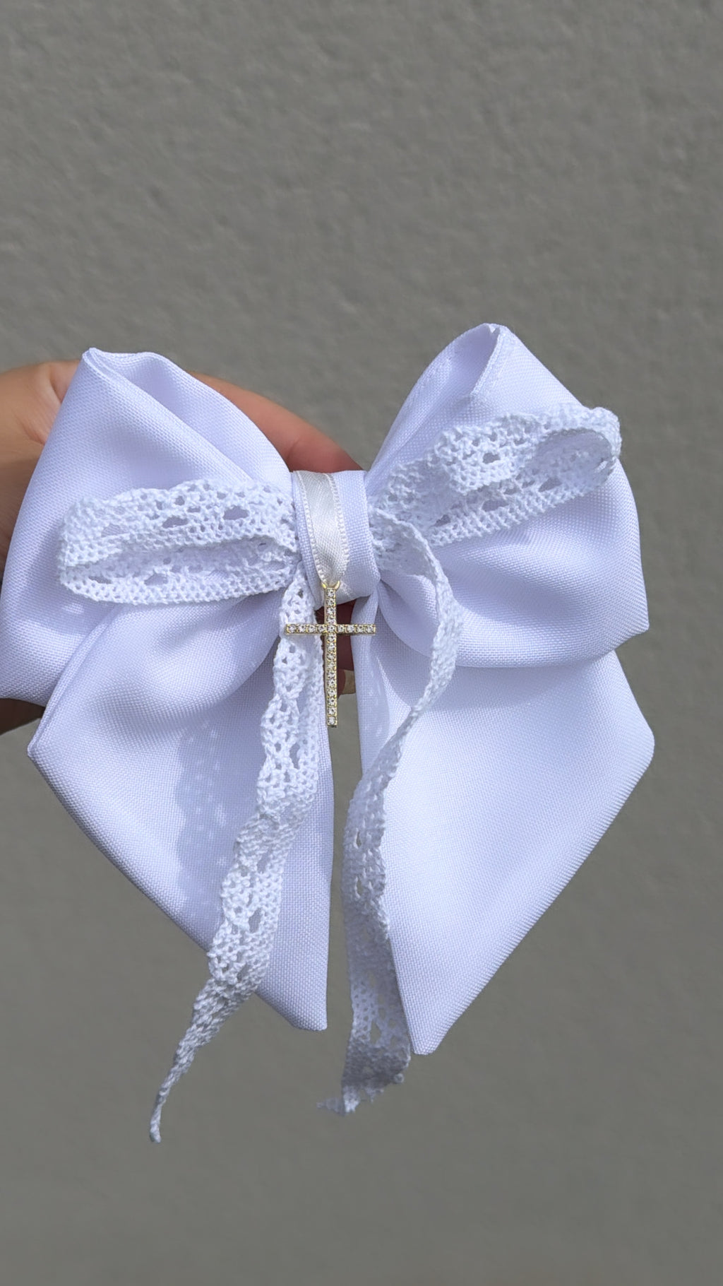 Barrette à cheveux croix simple dorée