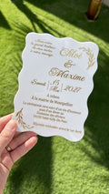 Faire-part de mariage plexiglas blanc – photo 1 | Mapinou